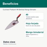 Cuchara Para albañil #9 Bellota Mango Bimaterial - vista 2