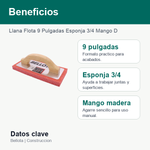 Llana Flota 9 Pulgadas Esponja 3/4 Mango De Madera Bellota 5880 - vista 5