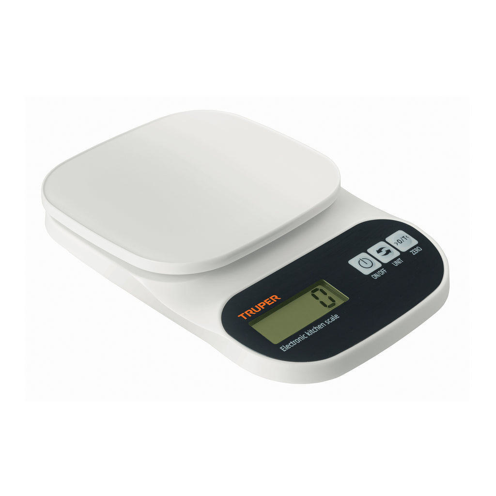 Báscula digital para cocina, plato de ABS, 5 kg, Truper