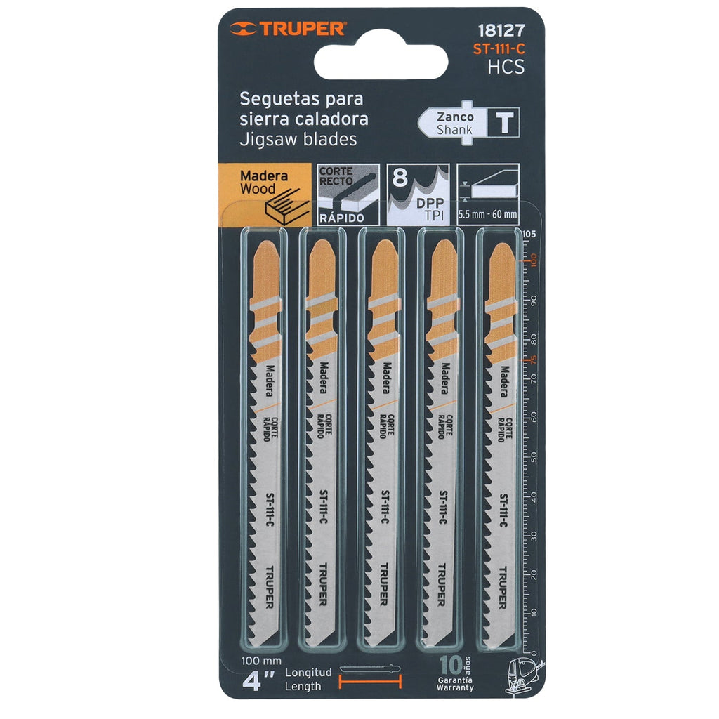 Blíster con 5 seguetas 8 DPP zanco 