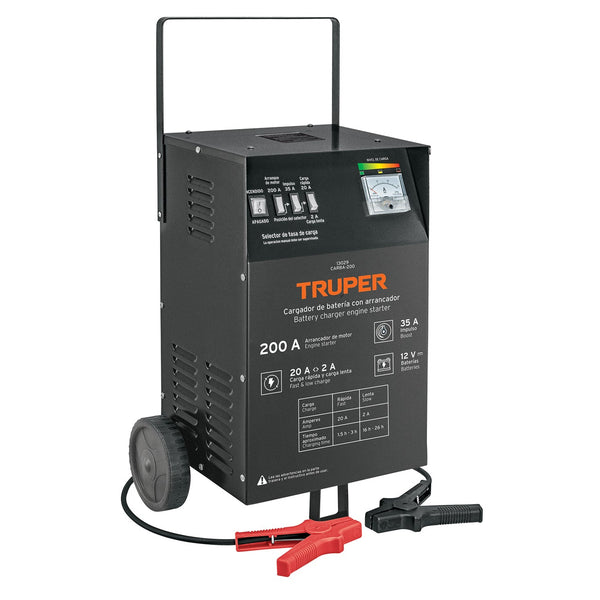 Cargador de baterías 35 A, arrancador de 200A, 12V, TRUPER