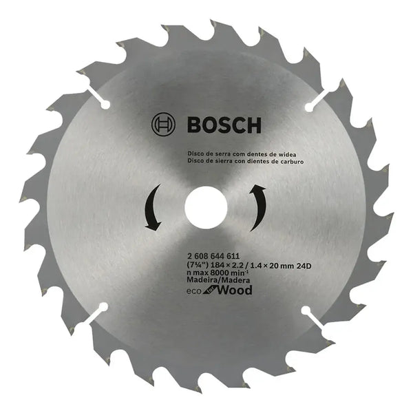 Disco De Sierra Circular 7 1/4 Corte Madera 24 Dientes Bosch