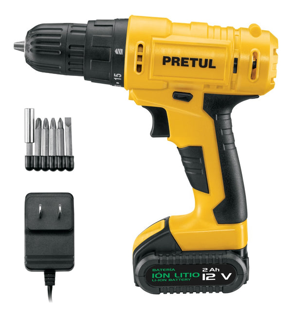 Taladro/destornillador 3/8puLG 12v  Pretul 29975