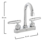 Mezcladora De 4  Para Lavabo Con Cubierta Y Maneral Dica - vista 5