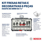 Juego De 6 Fresas Trim&ending 1/4' Bosch - vista 2