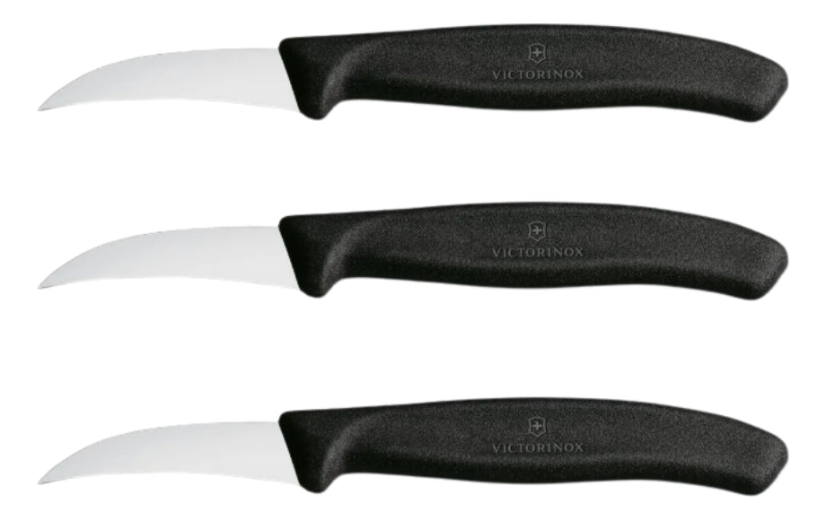 Cuchillo Victorinox Mondador Curvo 6cm Pack 3 Negro 6.7503