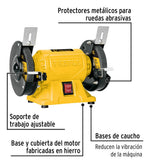 Esmeril De Banco De 5'' De 1/6 Hp 60 Hz Pretul - vista 2