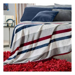 Cobija Vianney Ligero Matrimonial Diseño Oxford Rojo Gris - vista 5