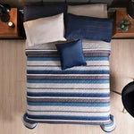 Edredón Novo Boston Matrimonial Ligero Vianney Azul Gris - vista 3