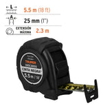 Flexómetro Cinta Negra 5.5mt 25mm Truper 11745 - vista 5