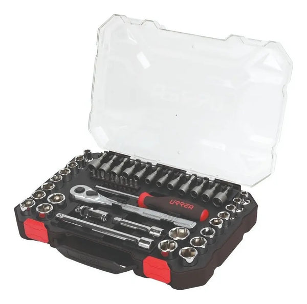 Juego De Matraca Y Dados 47 Pzs Cuadro De 3/8'' Urrea