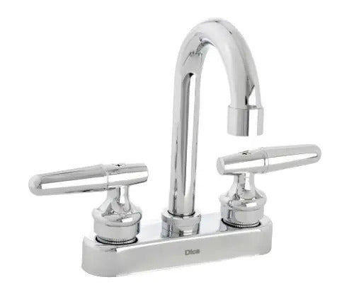 Mezcladora De 4  Para Lavabo Con Cubierta Y Maneral Dica
