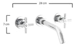 Llave Grifo Mezcladora De Pared Lavabo Baño Lujo 4731 Dica - vista 5