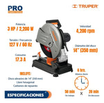 Truper Industrial Cm-14n Cortadora 14 2200w 60hz - vista 4