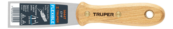 Espatula Flexible 1 Pulgada 25 Mm Mango Madera Truper 14447
