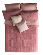 Edredón Matrimonial Rosa Doble Vista Capitonado Vianney - vista 1