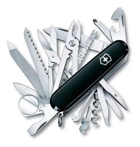 Victorinox Navaja De Bolsillo Swiss Champ, 33 Usos Negro