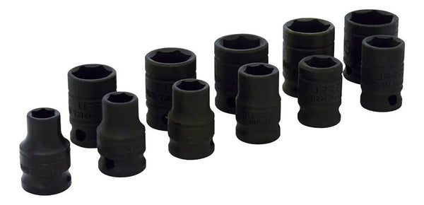 Juego 11 Dados De Impacto Métricos Cuadro 3/8'' Urrea 72202