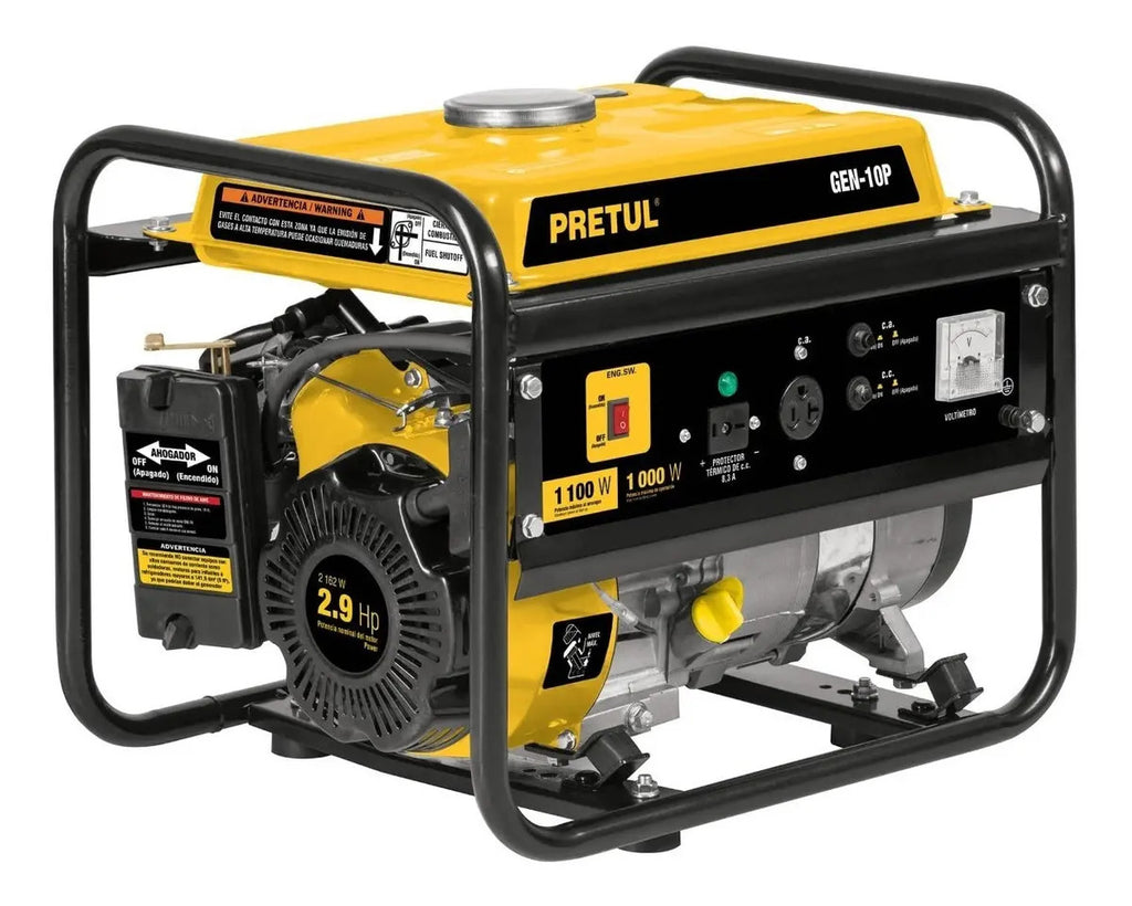 Generador Portátil 1 Kw Monofásico Motor A Gasolina Pretul