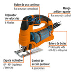 Sierra Caladora 550 W 127 V Velocidad Variable Truper 15420 - vista 2