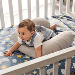 Almohada Washed Gris De Lactancia Ergonómica Vianney - vista 2