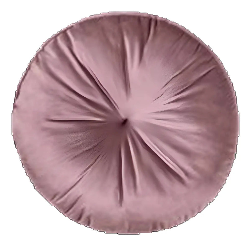 Cojin Tela Lisa Circular Velvet Lila Vianney 88500
