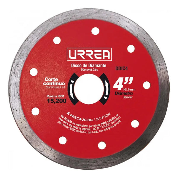 Disco De Diamante Uso Industrial Corte Continuo 4 1/2 Urrea