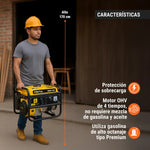 Generador Portátil 1 Kw Monofásico Motor A Gasolina Pretul - vista 7