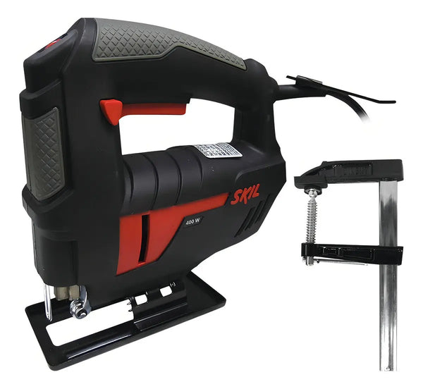 Sierra Caladora 400 W + Prensa Sargento + 1 Llave Allen Skil