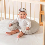 Almohada Washed Gris De Lactancia Ergonómica Vianney - vista 4