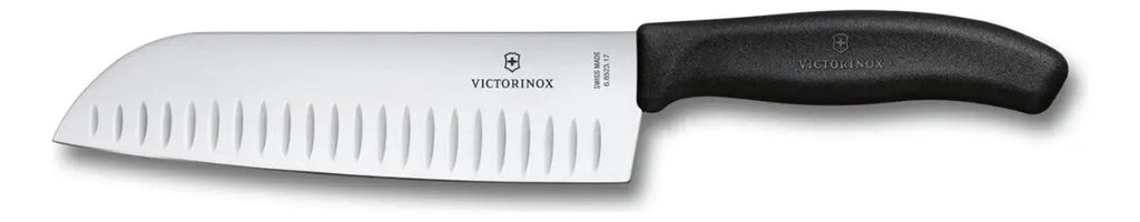 Cuchillo Santoku Troquelado Victorinox Color Negro