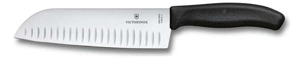Cuchillo Santoku Troquelado Victorinox Color Negro