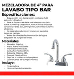 Mezcladora De 4  Para Lavabo Tipo Bar Cuello Alto Dica - vista 2