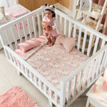 Cobertor Ligero Baby Carriola Conejitas Vianney Color Rosa - vista 3