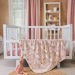 Cobertor Ligero Baby Carriola Conejitas Vianney Color Rosa - vista 2