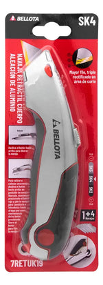 Navaja Retráctil 19mm Cuerpo Aleación De Aluminio Bellota - vista 5