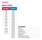 Juego De Dados Y Accesorios 42 Piezas Urrea 5400cb - vista 3