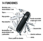 Navaja Multiherramienta Victorinox Climber Negra Con 14 Funciones Negro - vista 4