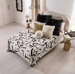 Cobertor Ligero Matrimonial / Ind Bold Blanco Negro Vianney - vista 3