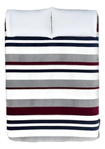 Cobija Vianney Ligero Matrimonial Diseño Oxford Rojo Gris - vista 1