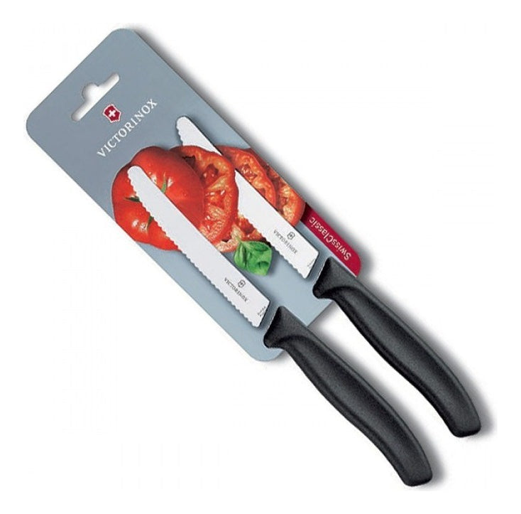 Victorinox Set De 2 Cuchillos Dentados Negro 6.7833.b