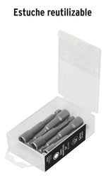 Estuche Con 5 Dados Magnéticos De 1/4in 65mm Largo Truper - vista 4