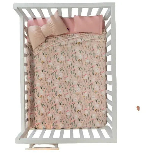 Cobertor Ligero Baby Carriola Conejitas Vianney Color Rosa
