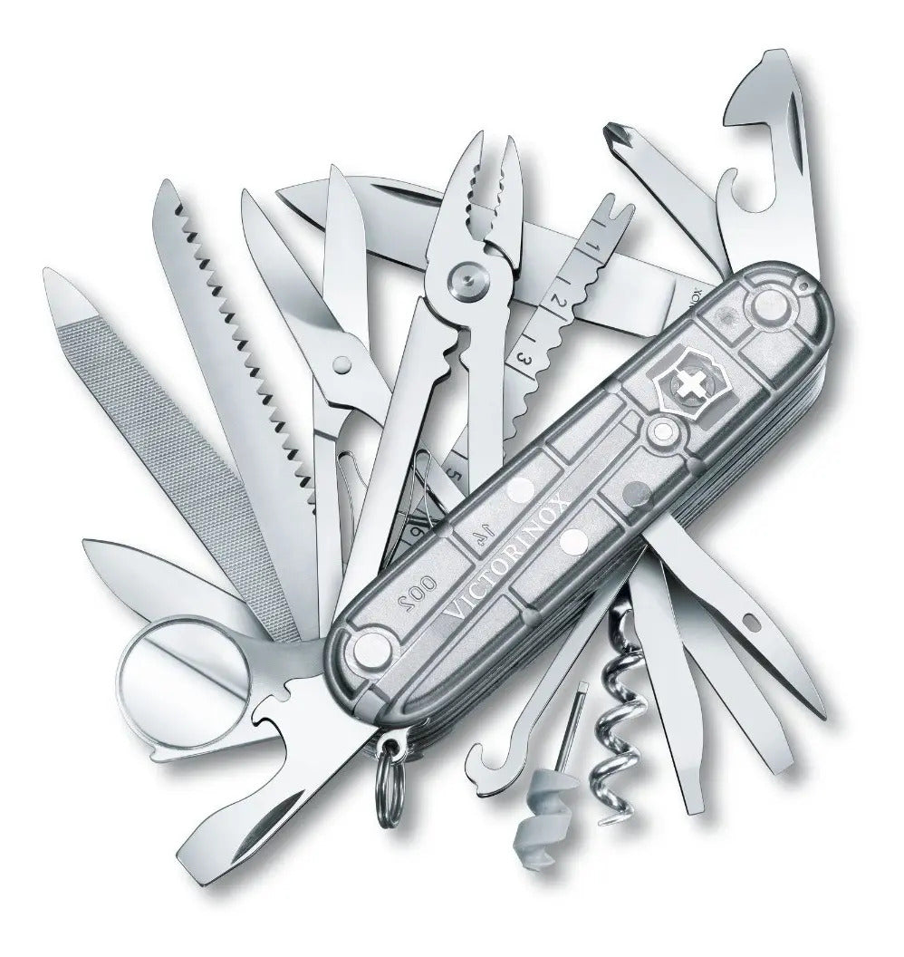 Victorinox Navaja Swiss Champ Silvertech 31 Usos Traslúcido