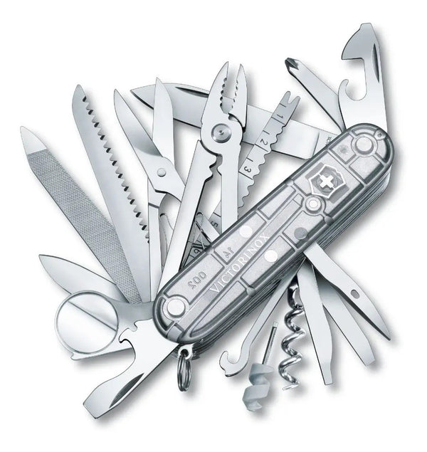 Victorinox Navaja Swiss Champ Silvertech 31 Usos Traslúcido