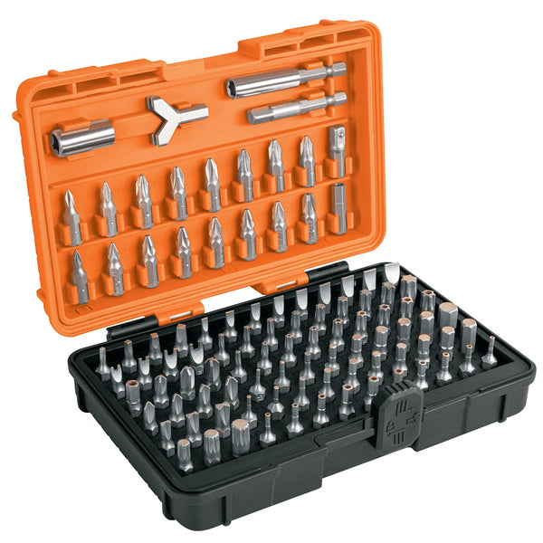 Juego de 100 puntas mixtas largo 1" en estuche plástico