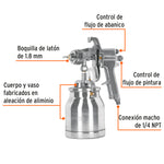 Pistola p/pintar succión HVHP vaso alum, 1.8mm, 2 vál - vista 2
